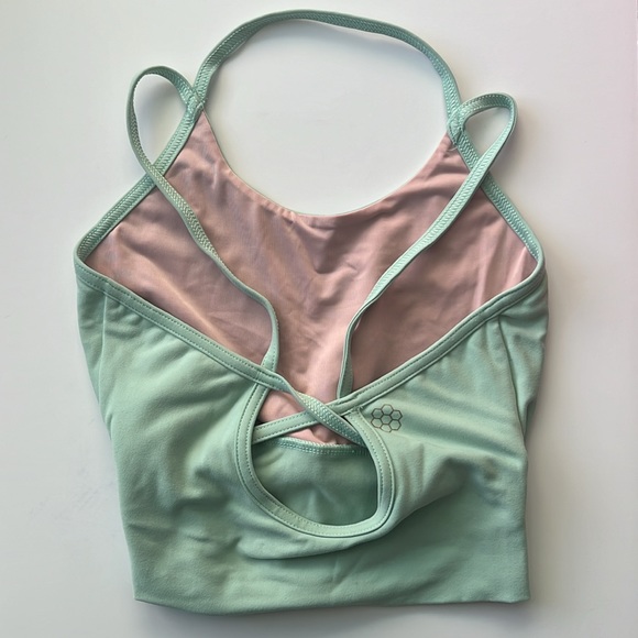 Honeycut Girls Double Trouble Adjustable Top in Mint - Picture 2 of 2